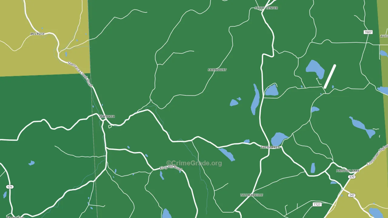 18462, PA Map of Vehicle Theft Rates