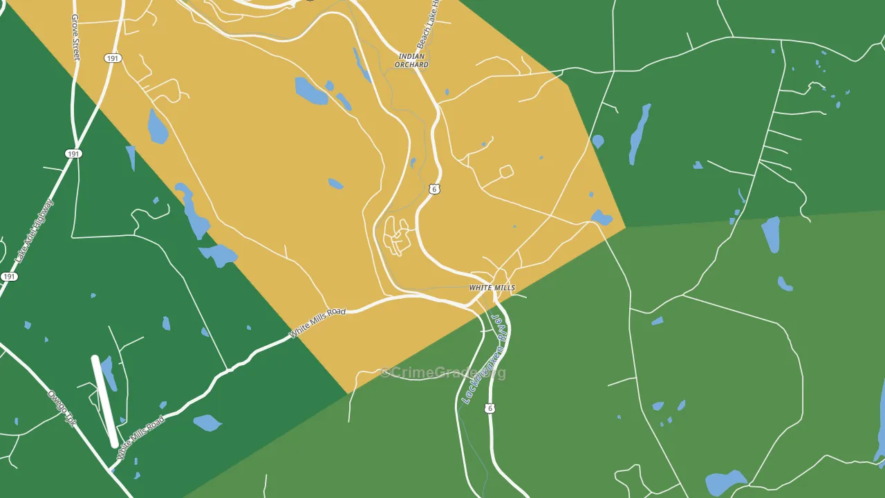 18473, PA Map of Vehicle Theft Rates