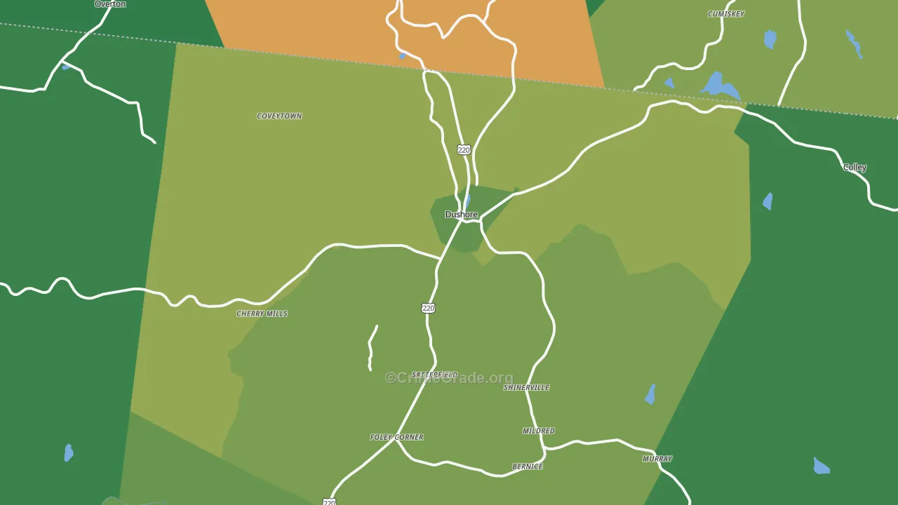 18614, PA Map of Vehicle Theft Rates