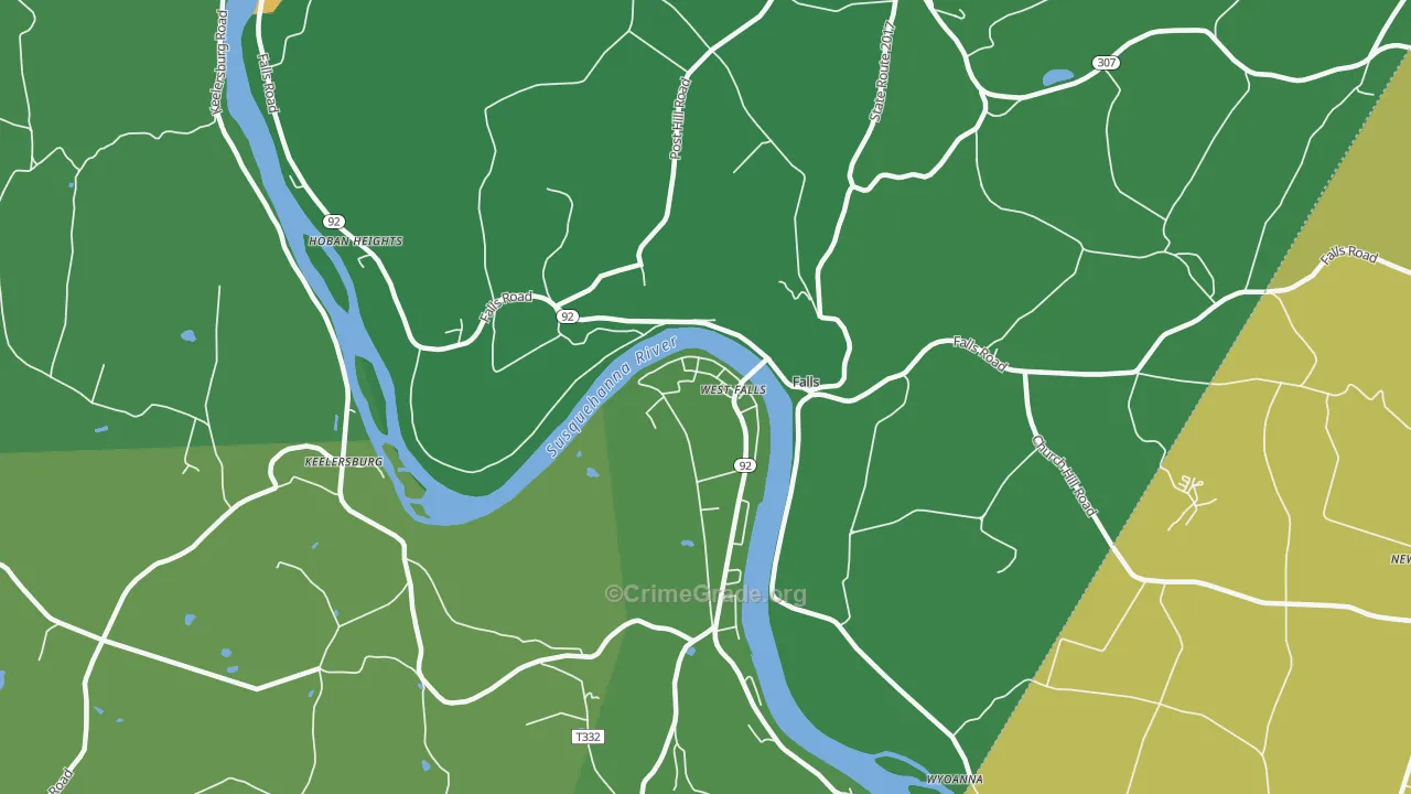 18615, PA Map of Vehicle Theft Rates