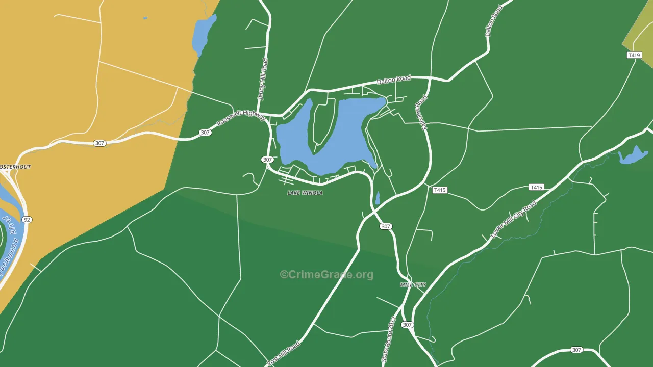 18625, PA Map of Vehicle Theft Rates
