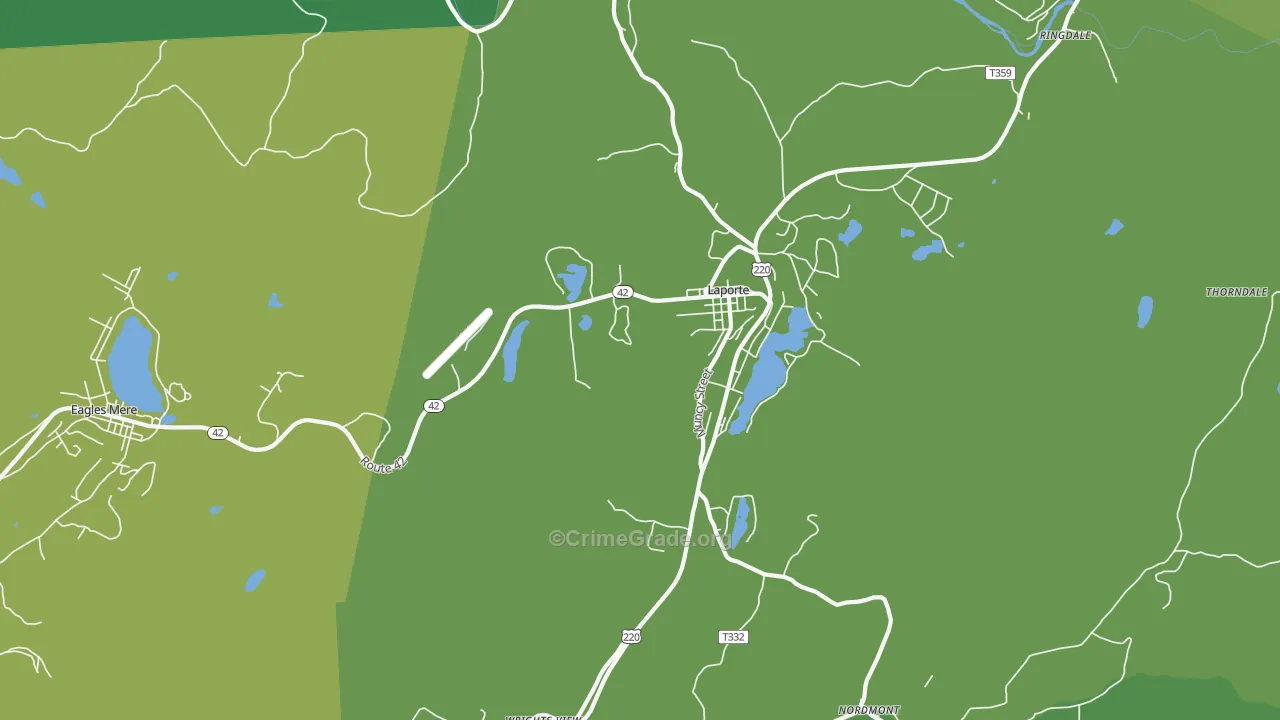 18626, PA Map of Vehicle Theft Rates