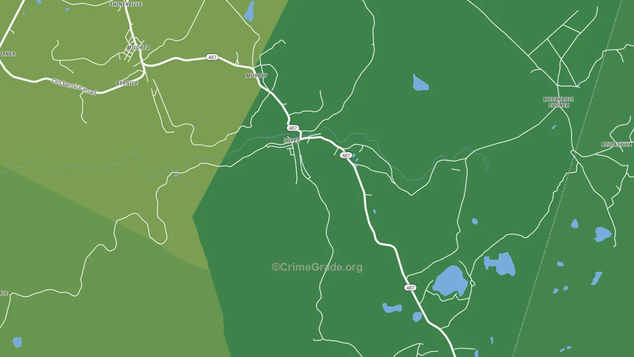 18628, PA Map of Vehicle Theft Rates