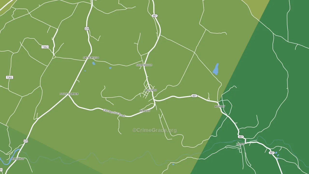 18632, PA Map of Vehicle Theft Rates