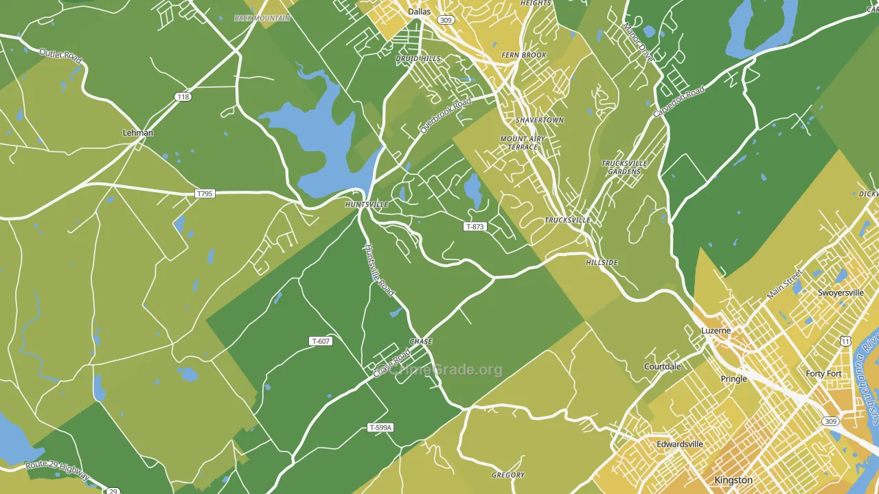 18708, PA Map of Vehicle Theft Rates