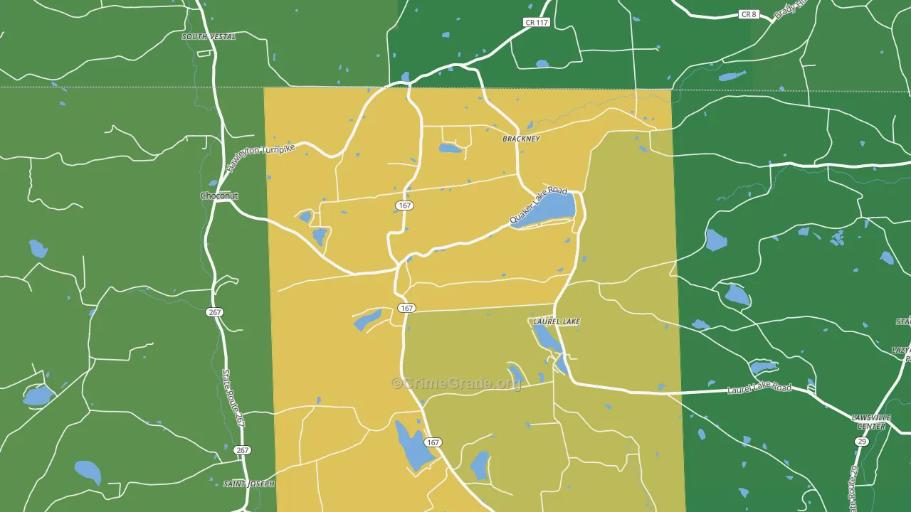 18812, PA Map of Vehicle Theft Rates