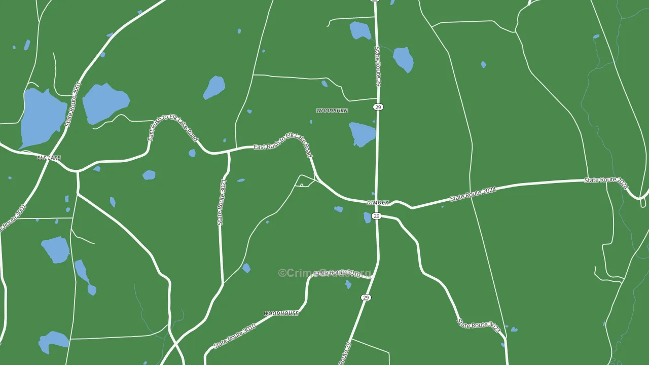 18816, PA Map of Vehicle Theft Rates