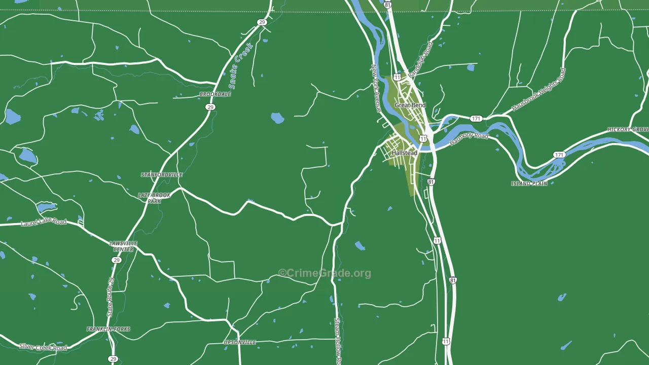 18822, PA Map of Vehicle Theft Rates