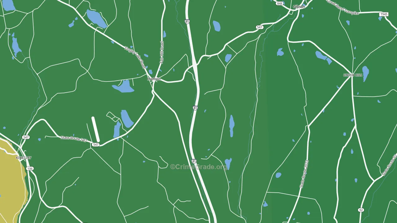 18823, PA Map of Vehicle Theft Rates