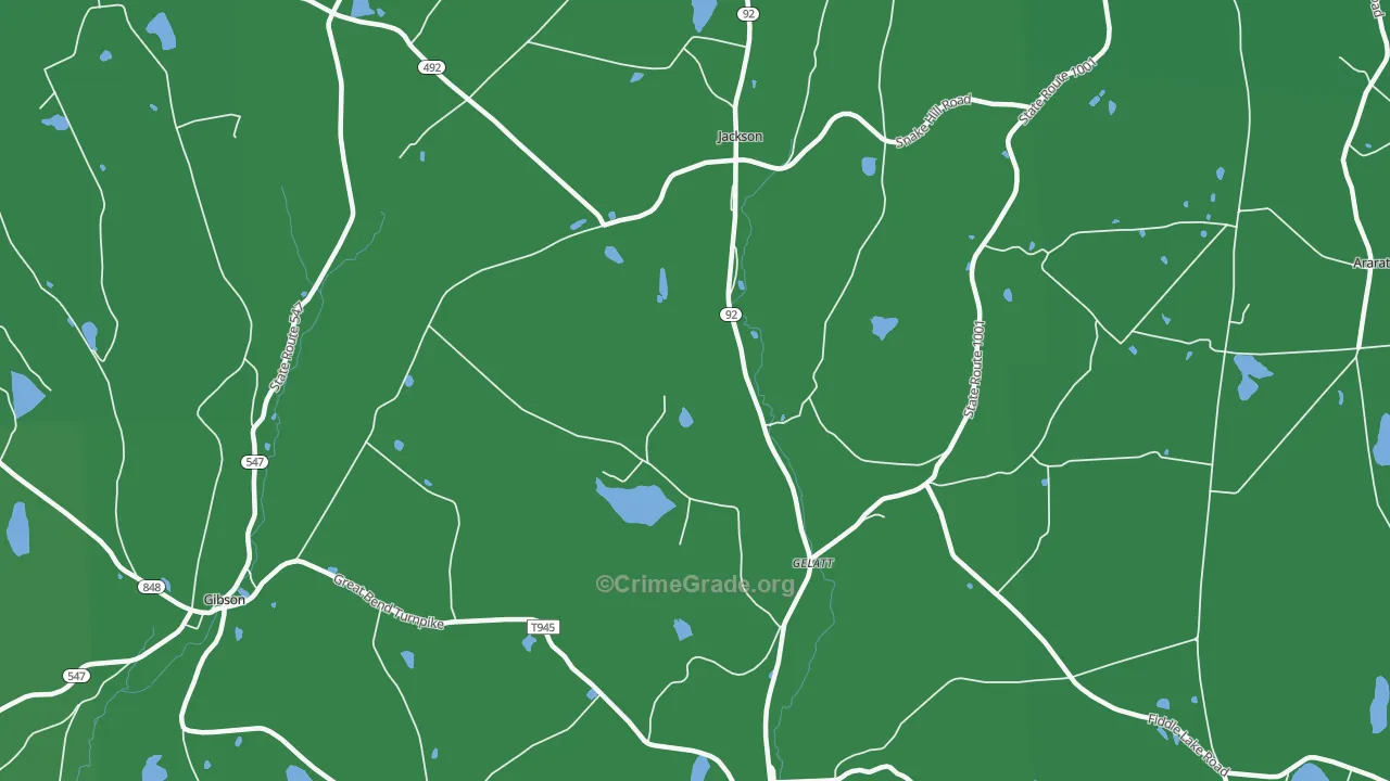 18825, PA Map of Vehicle Theft Rates