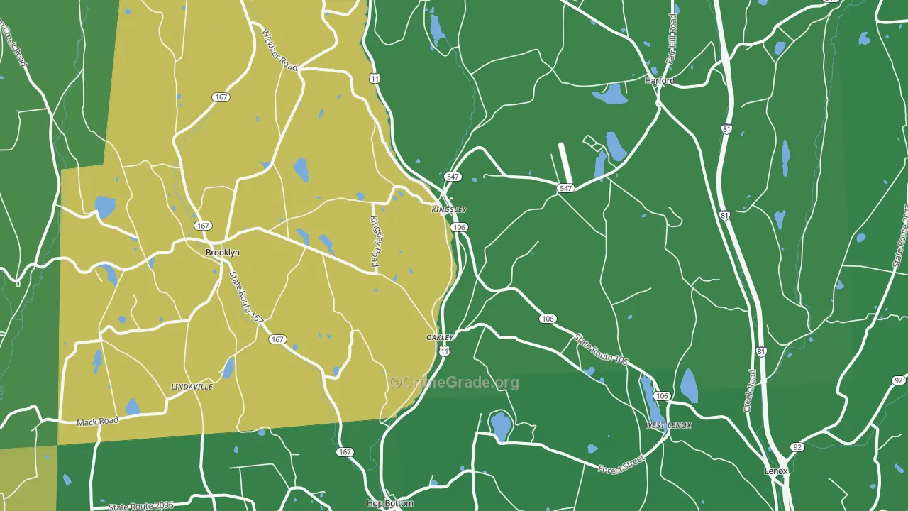 18826, PA Map of Vehicle Theft Rates