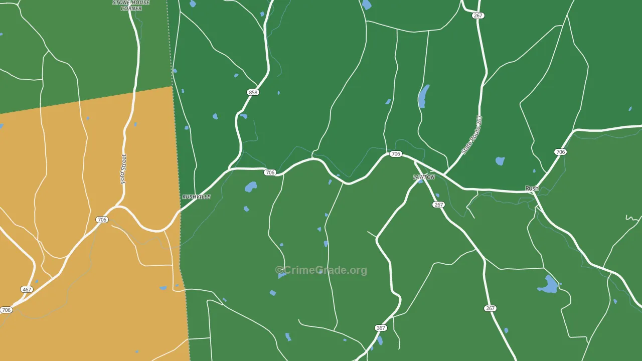 18828, PA Map of Vehicle Theft Rates