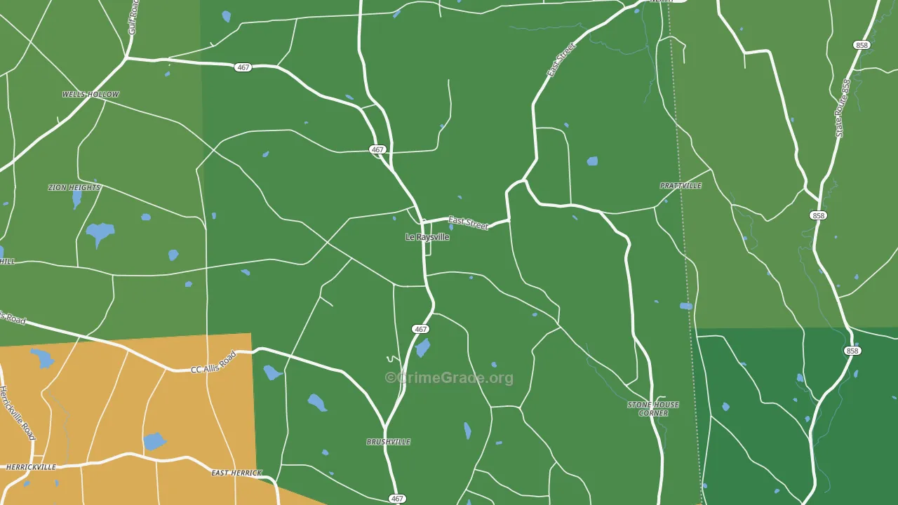 18829, PA Map of Vehicle Theft Rates