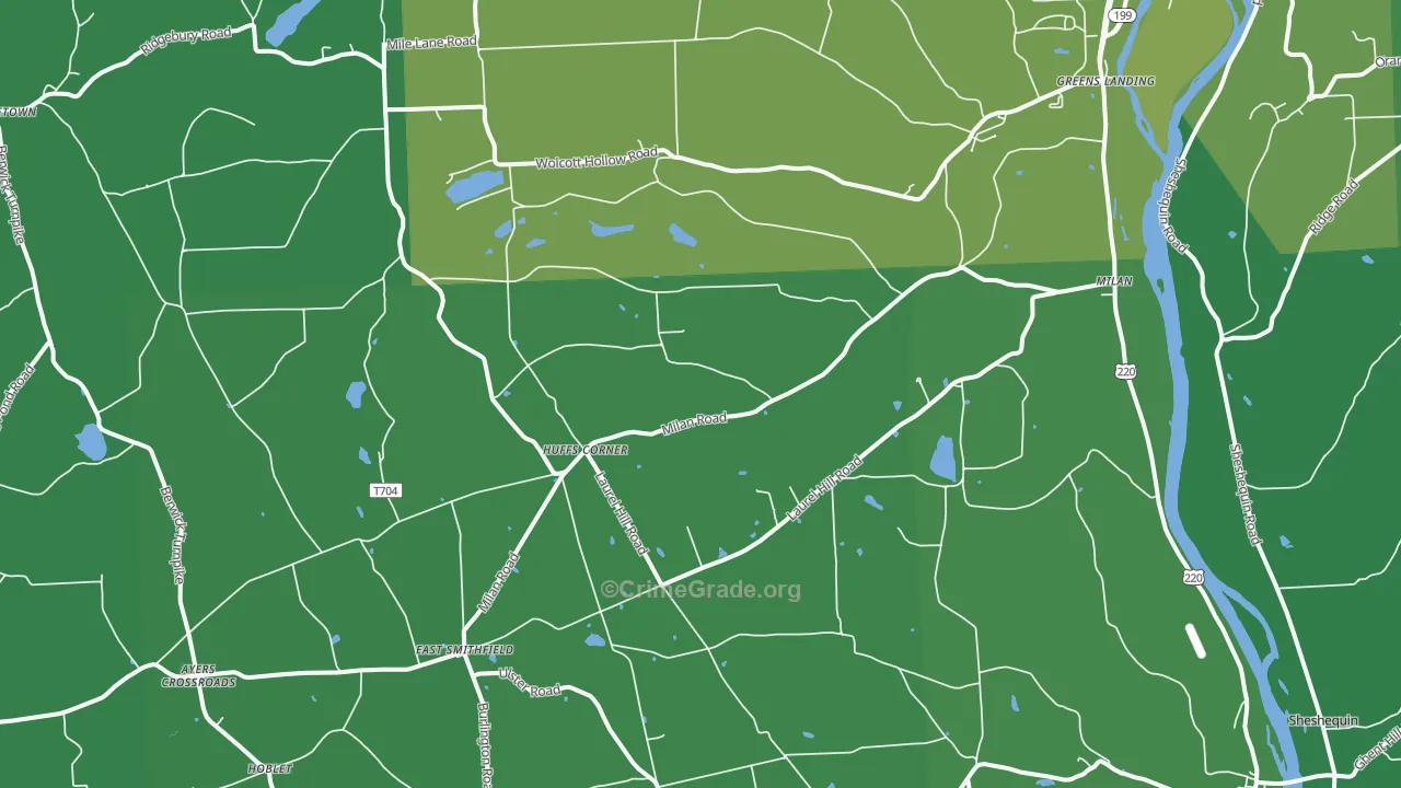 18831, PA Map of Vehicle Theft Rates