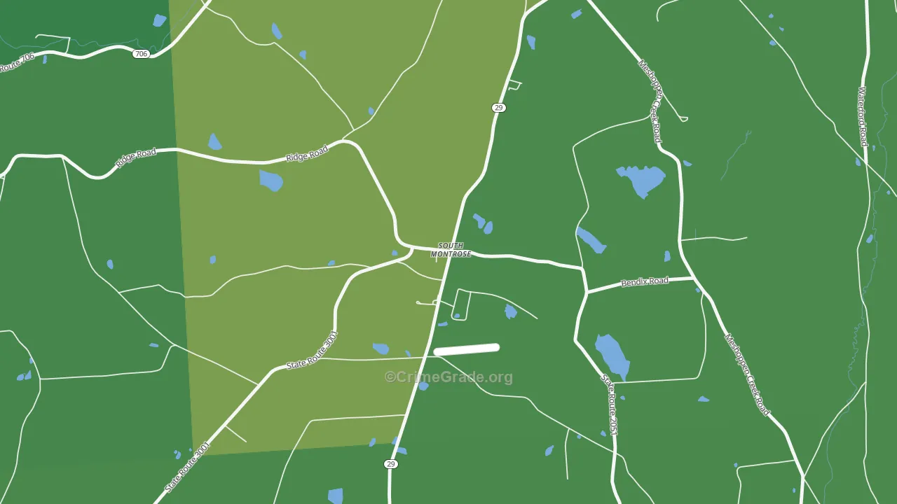 18843, PA Map of Vehicle Theft Rates