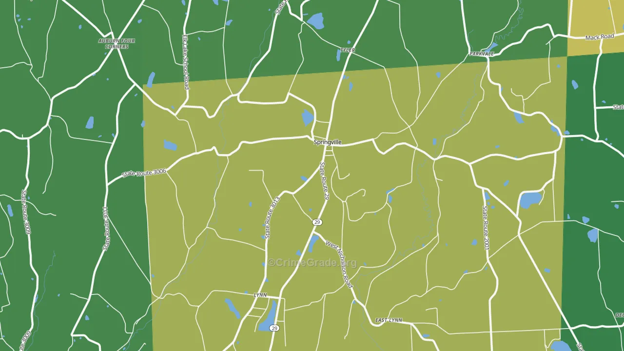 18844, PA Map of Vehicle Theft Rates