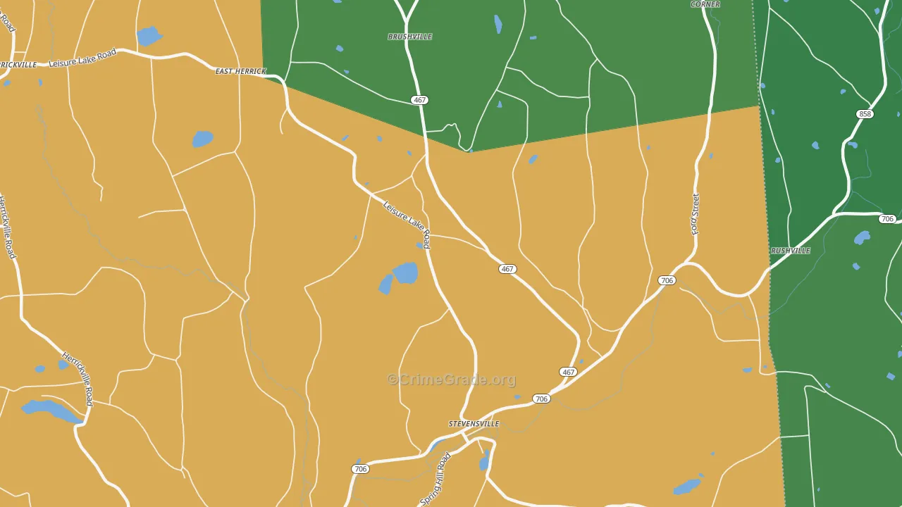 18845, PA Map of Vehicle Theft Rates