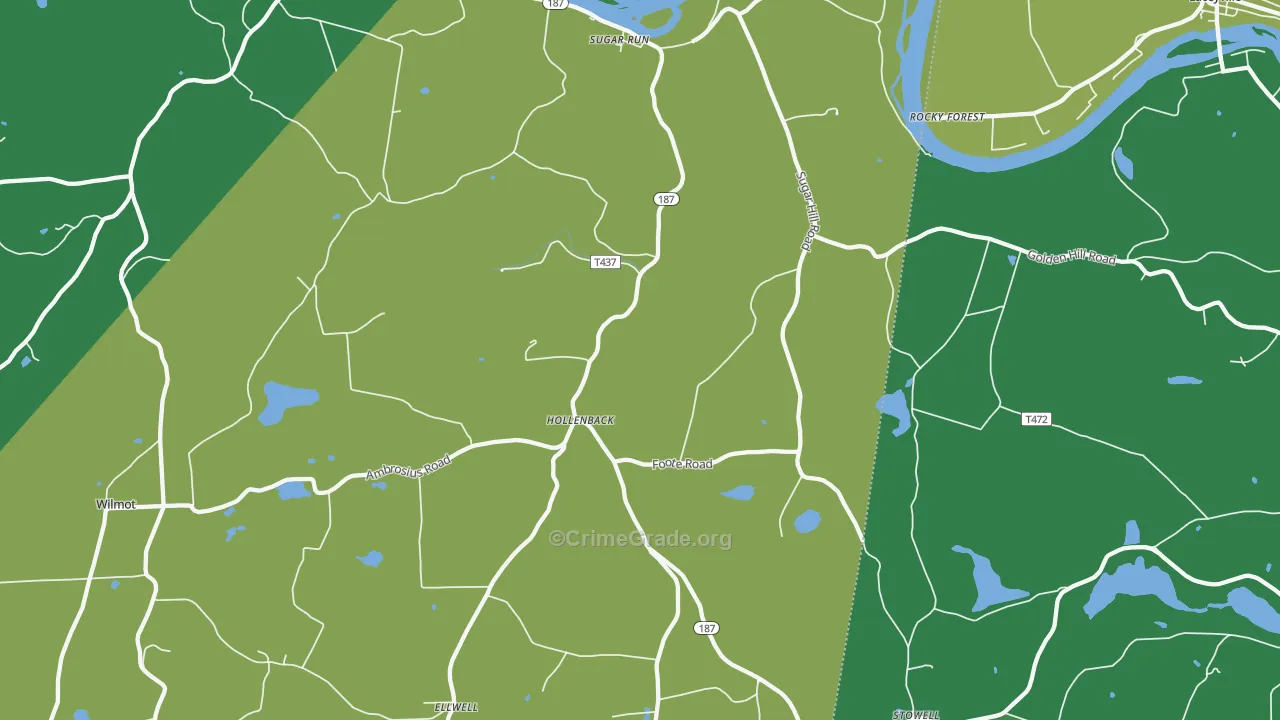 18846, PA Map of Vehicle Theft Rates