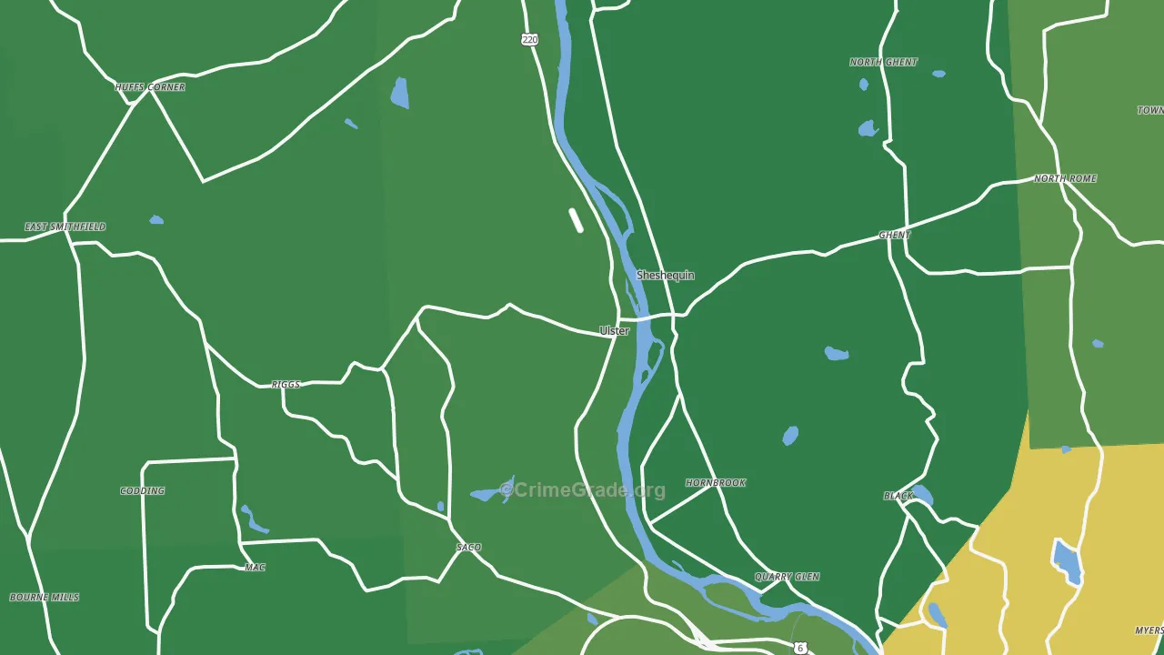 18850, PA Map of Vehicle Theft Rates