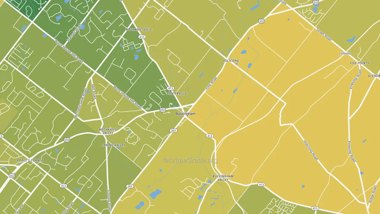 18912, PA Map of Vehicle Theft Rates