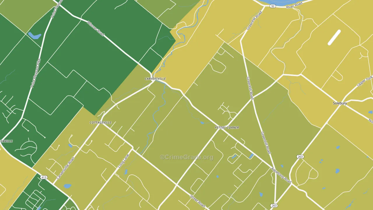 18913, PA Map of Vehicle Theft Rates