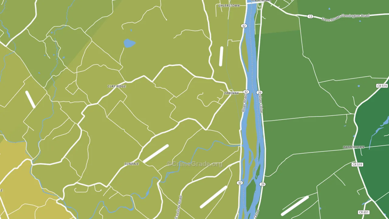 18920, PA Map of Vehicle Theft Rates