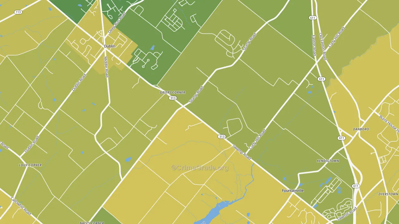 18923, PA Map of Vehicle Theft Rates