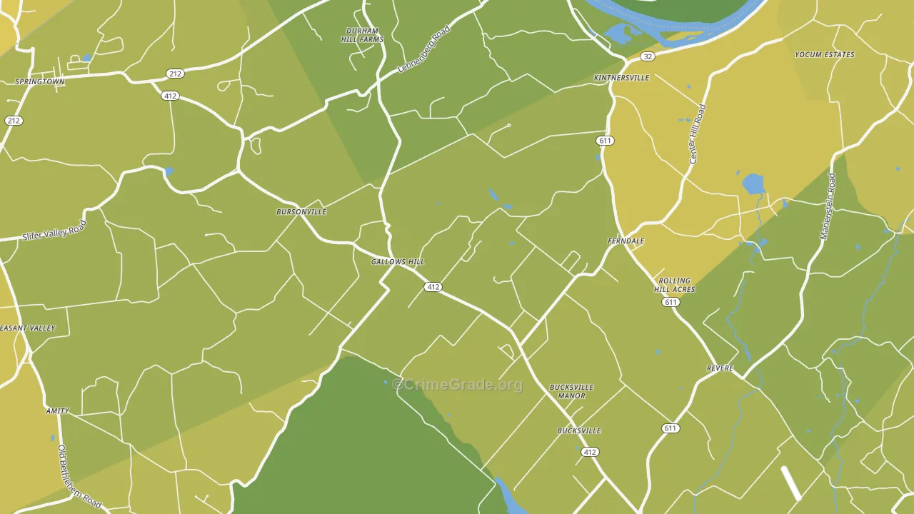 18930, PA Map of Vehicle Theft Rates