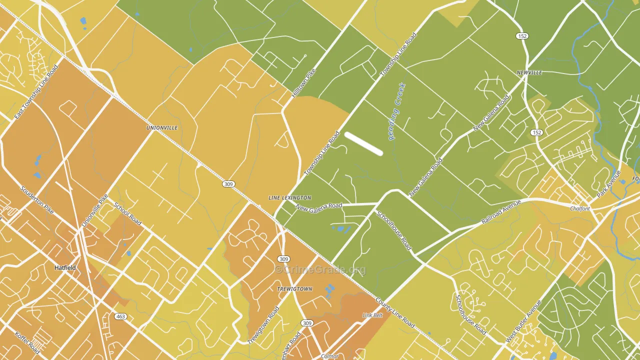18932, PA Map of Vehicle Theft Rates