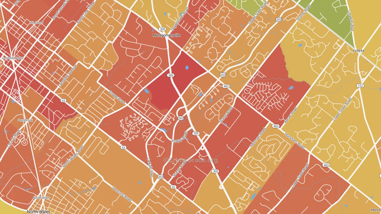 18936, PA Map of Vehicle Theft Rates