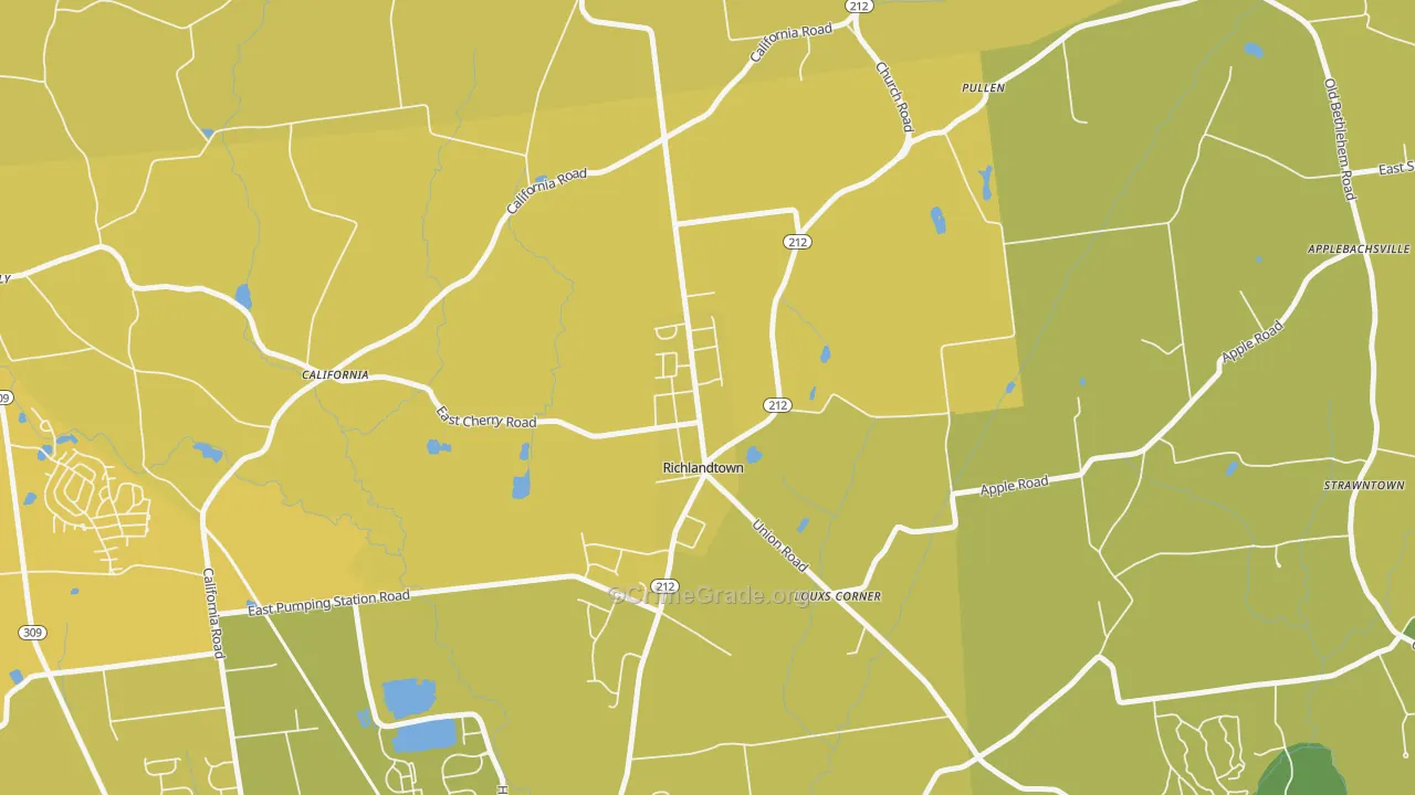 18955, PA Map of Vehicle Theft Rates