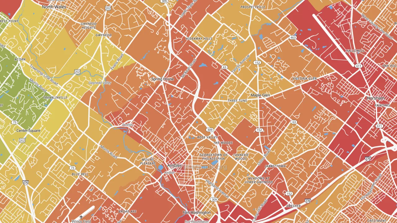 19002, PA Map of Vehicle Theft Rates