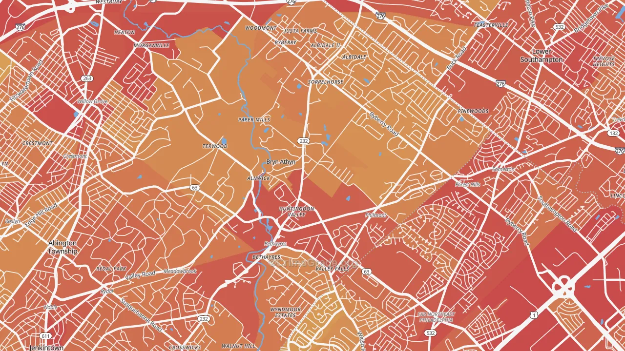 19006, PA Map of Vehicle Theft Rates