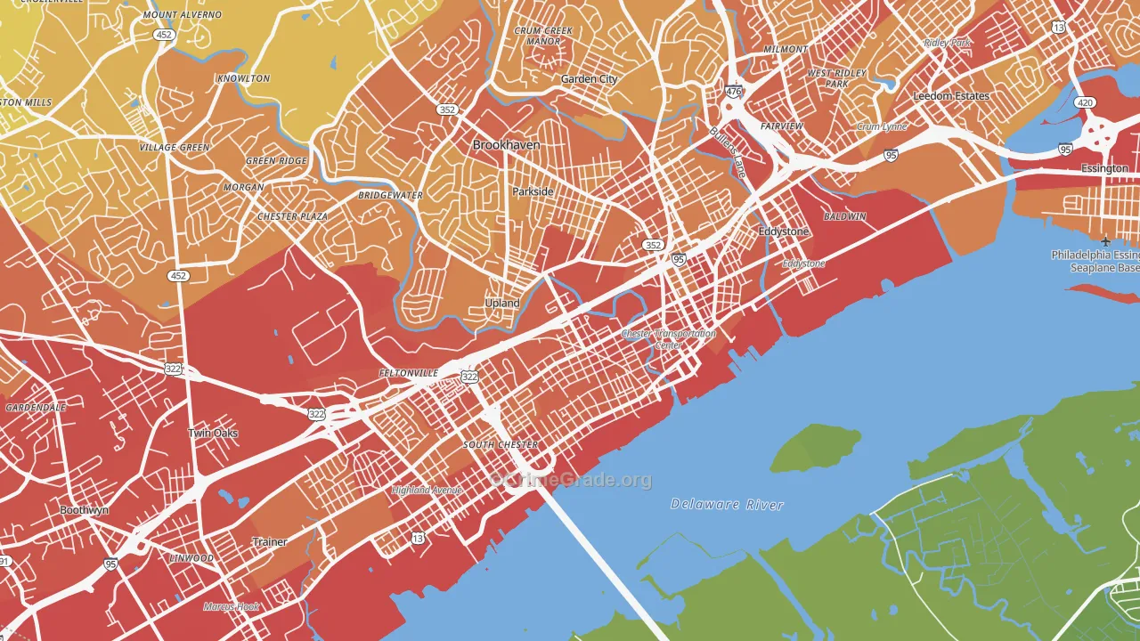 19013, PA Map of Vehicle Theft Rates