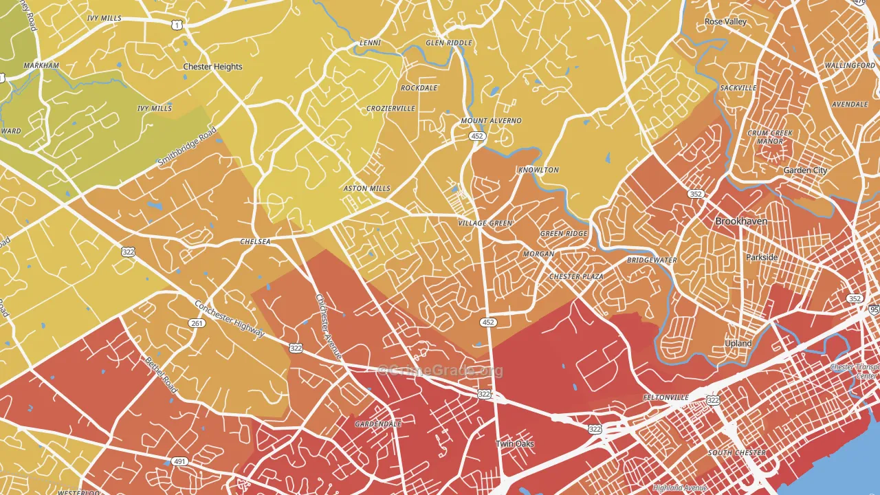 19014, PA Map of Vehicle Theft Rates