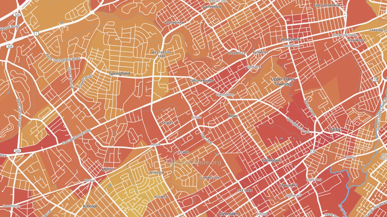 19018, PA Map of Vehicle Theft Rates