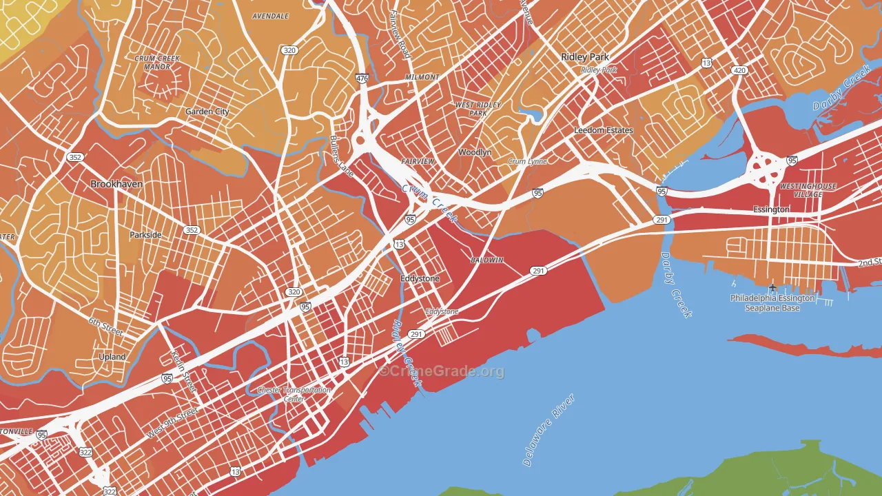 19022, PA Map of Vehicle Theft Rates