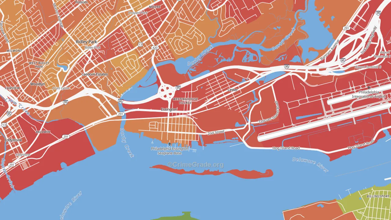 19029, PA Map of Vehicle Theft Rates