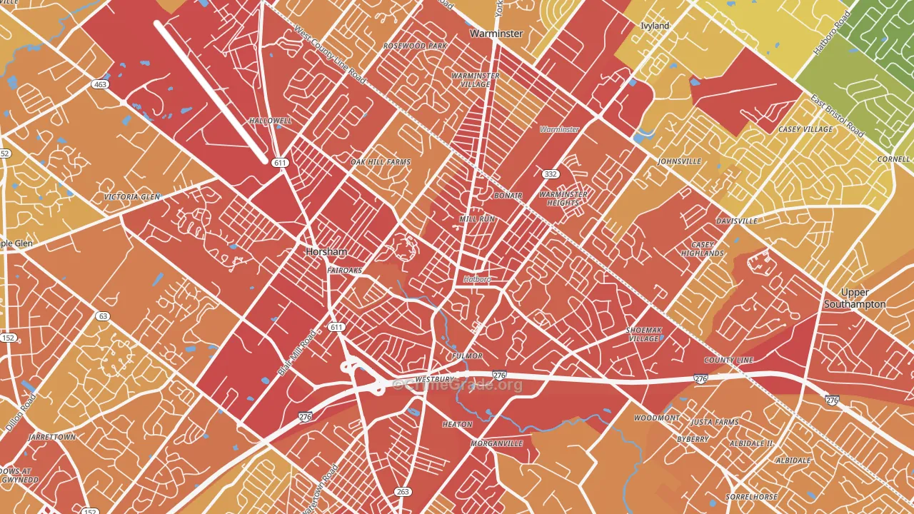 19040, PA Map of Vehicle Theft Rates