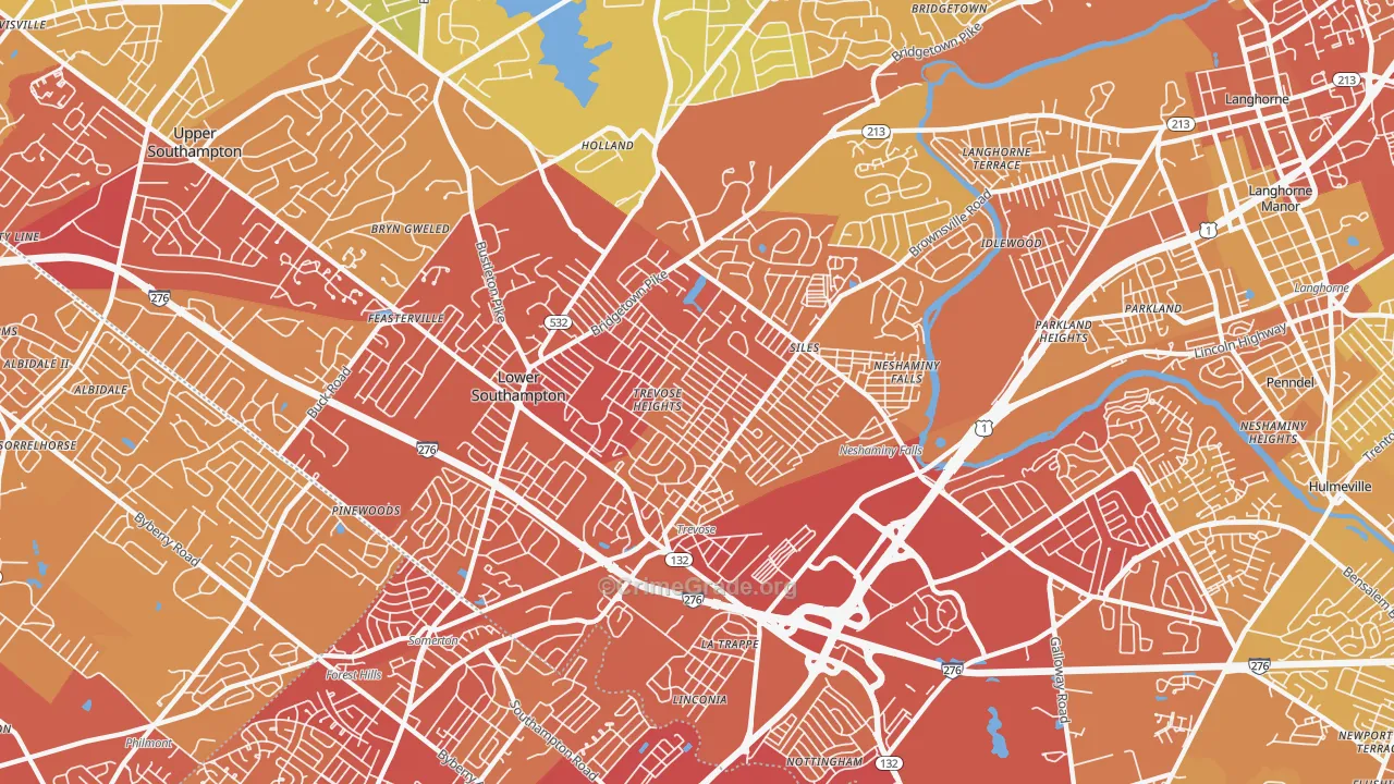 19053, PA Map of Vehicle Theft Rates