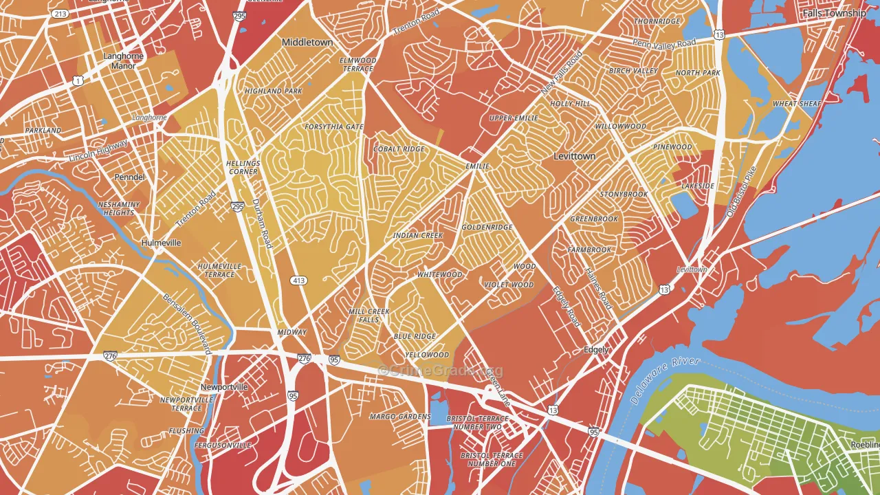 19057, PA Map of Vehicle Theft Rates