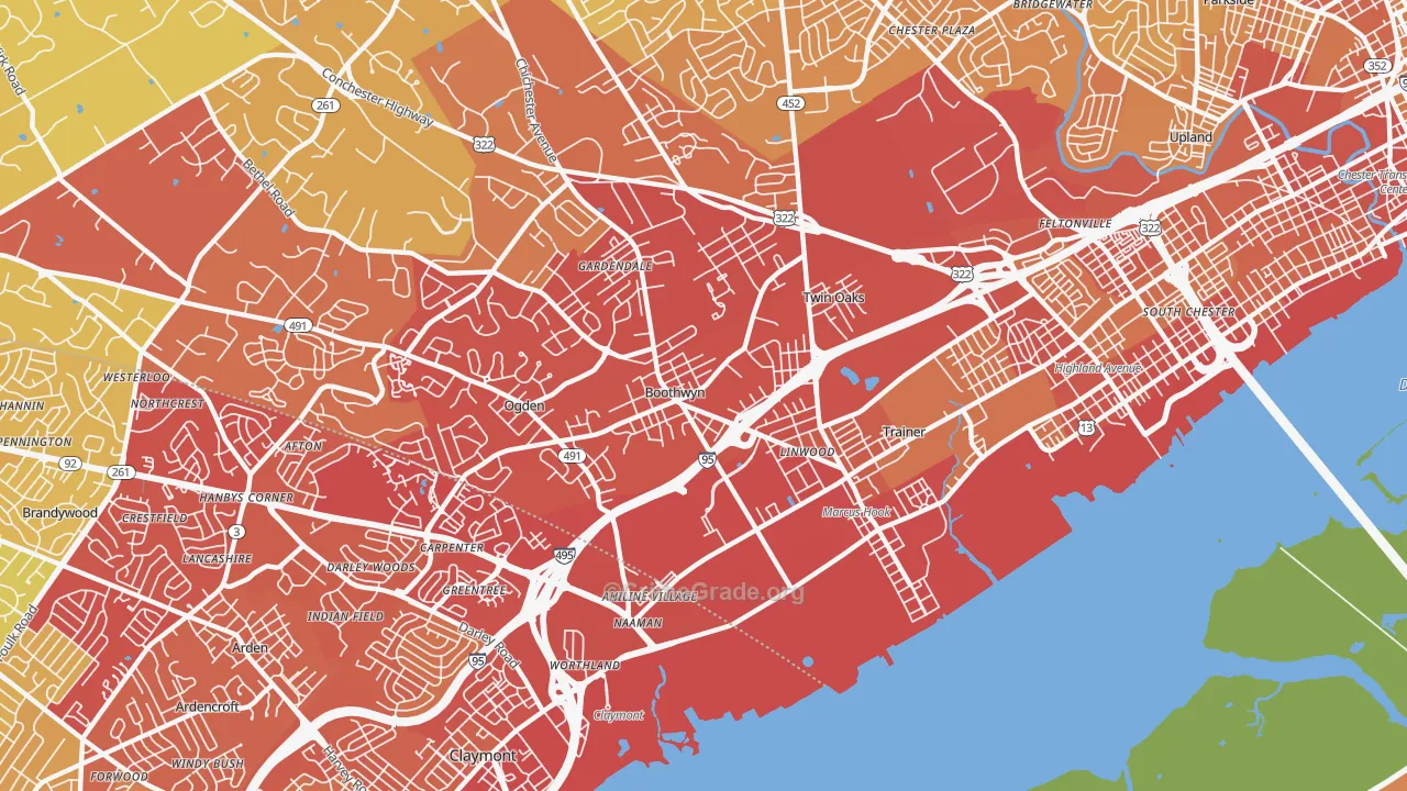 19061, PA Map of Vehicle Theft Rates