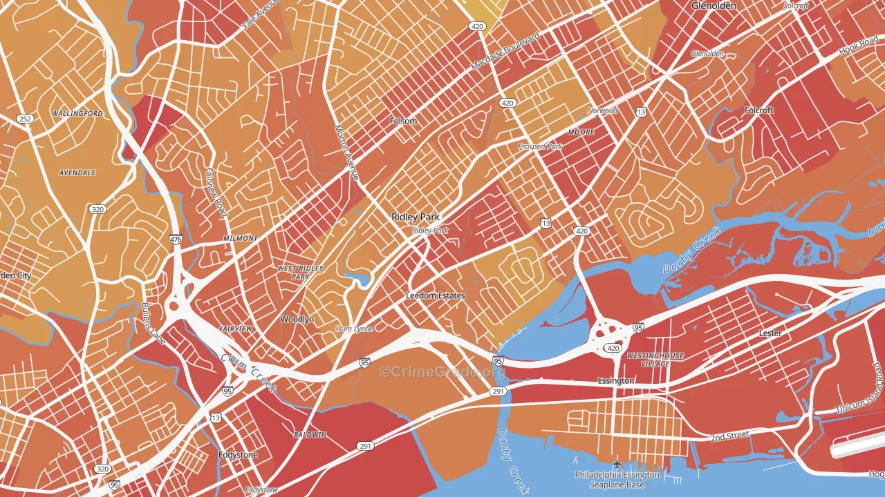 19078, PA Map of Vehicle Theft Rates