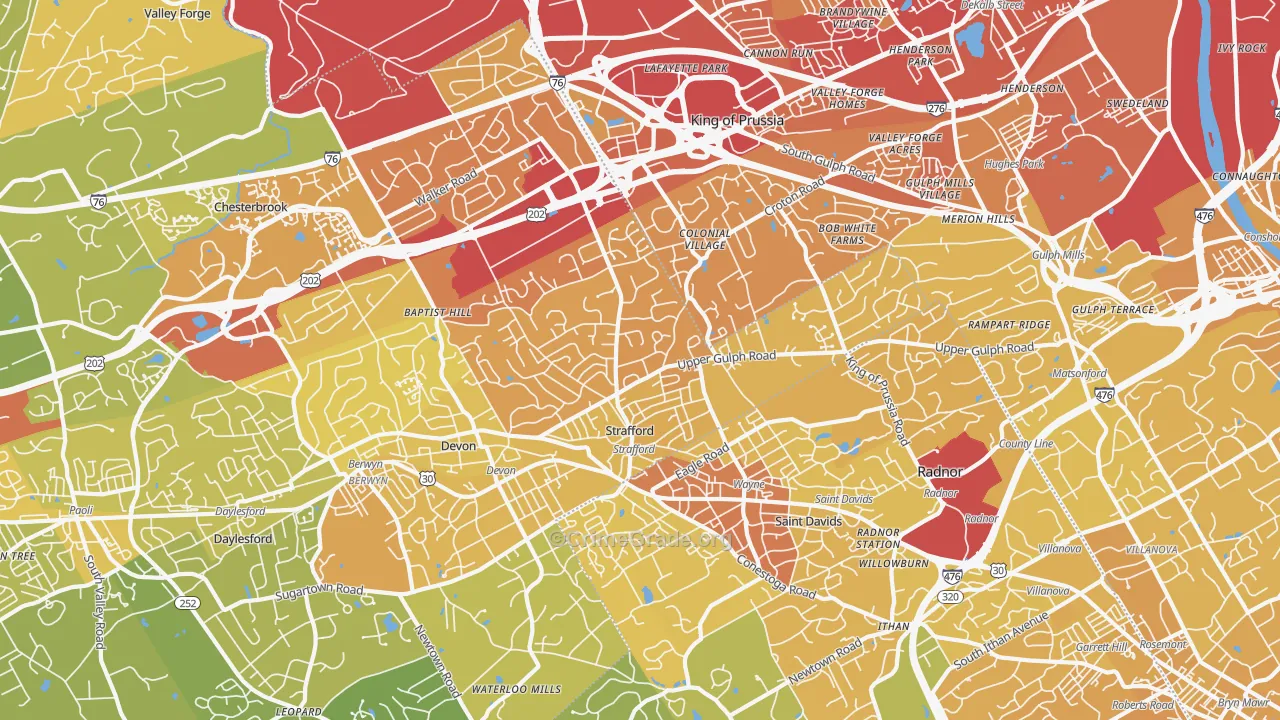 19087, PA Map of Vehicle Theft Rates