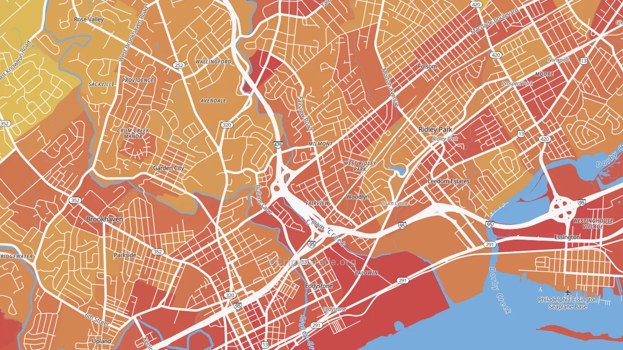 19094, PA Map of Vehicle Theft Rates