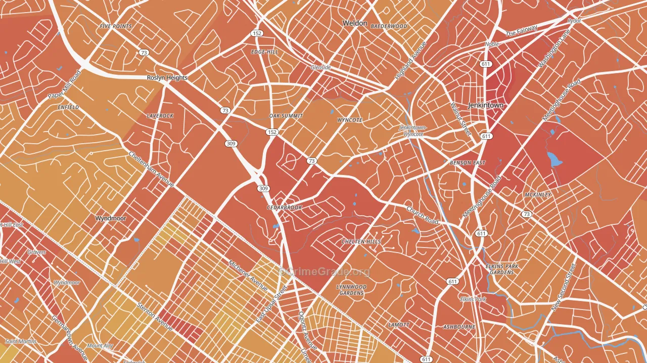 19095, PA Map of Vehicle Theft Rates