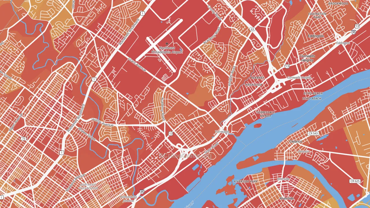 19114, PA Map of Vehicle Theft Rates