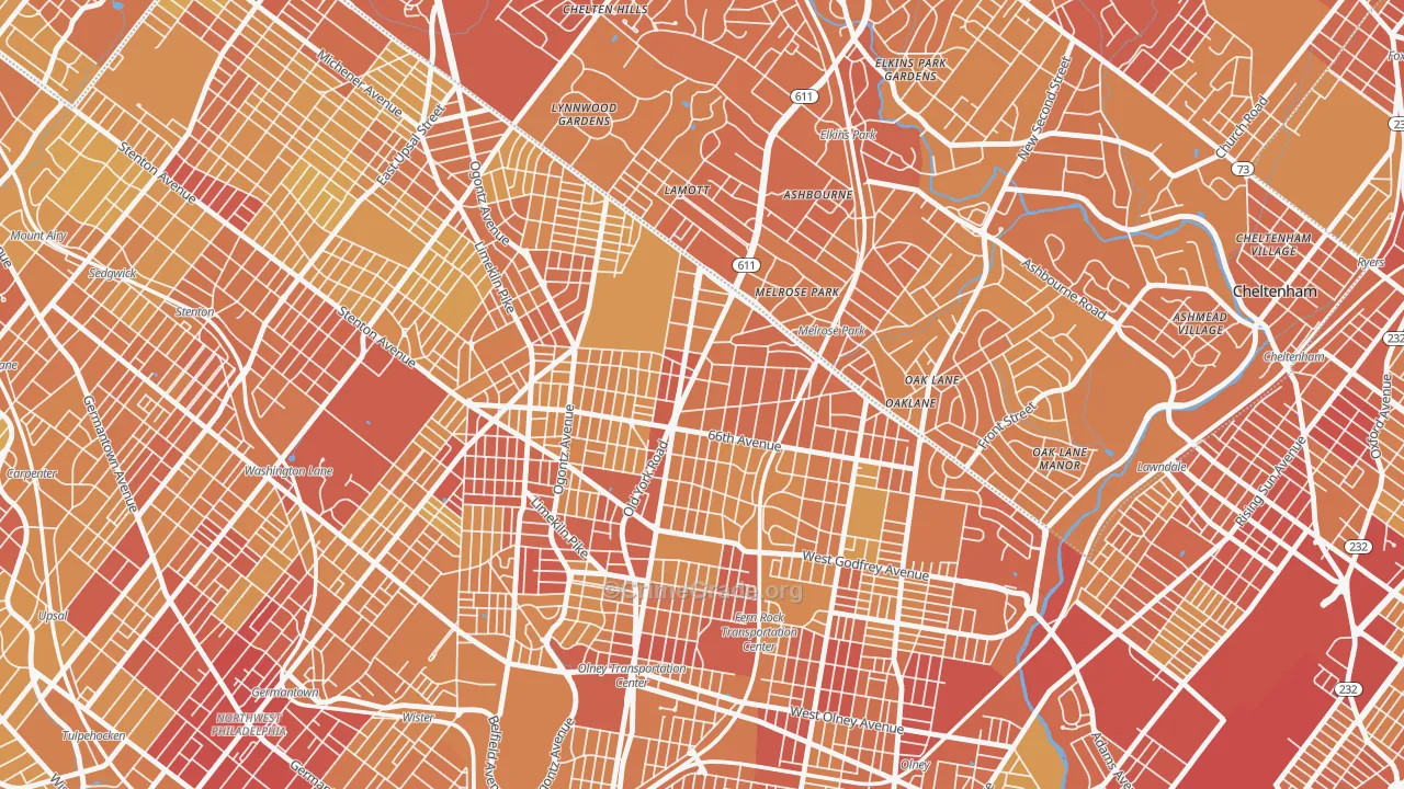 19126, PA Map of Vehicle Theft Rates
