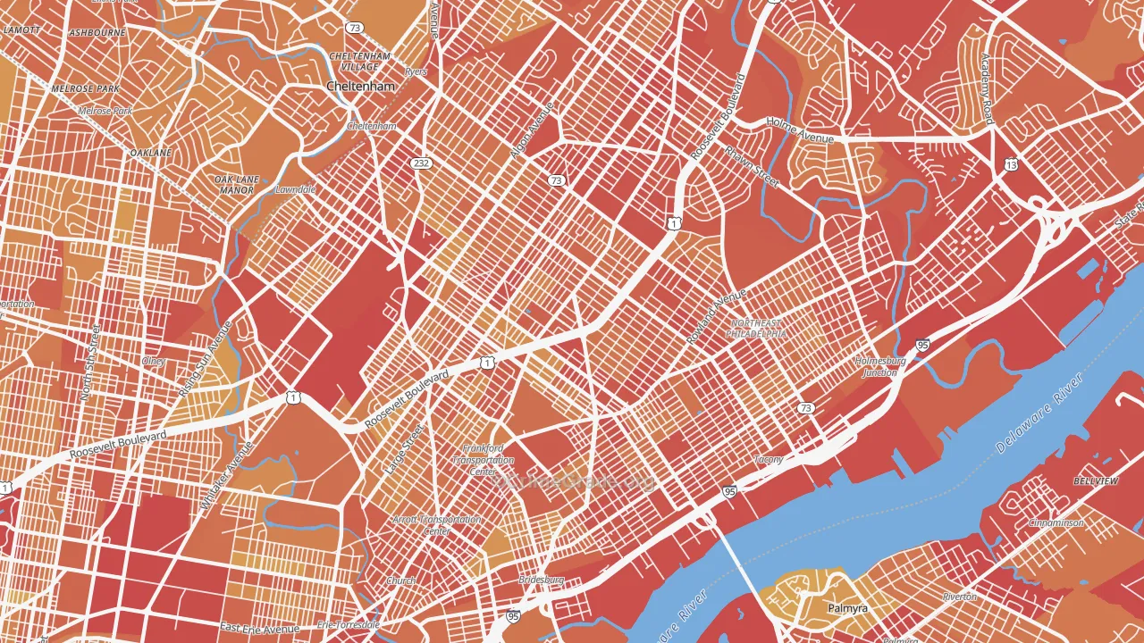 19149, PA Map of Vehicle Theft Rates