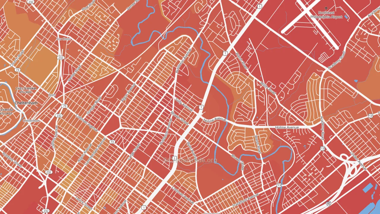 19152, PA Map of Vehicle Theft Rates